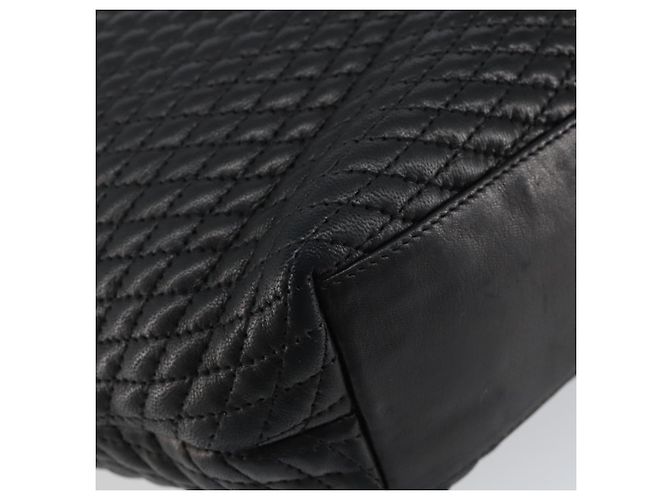 BALLY Bolsa de mão em couro preto e dourado Auth BA6078 - vista 14