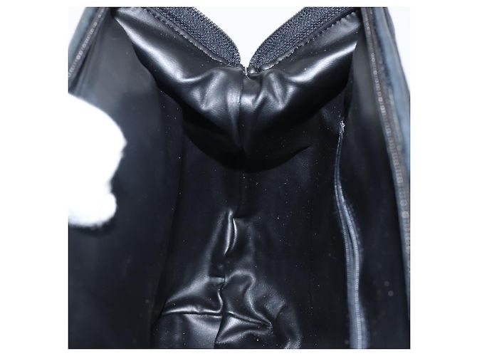 BALLY Bolsa de mão em couro preto e dourado Auth BA6078 - vista 19