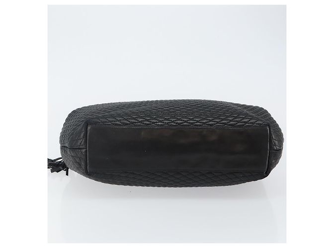 BALLY Bolsa de mão em couro preto e dourado Auth BA6078 - vista 5