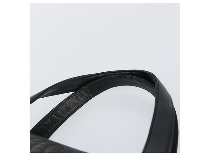 BALLY Bolsa de mão em couro preto e dourado Auth BA6078 - vista 8