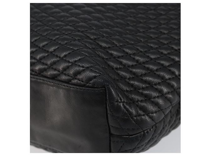 BALLY Bolsa de mão em couro preto e dourado Auth BA6078 - vista 9