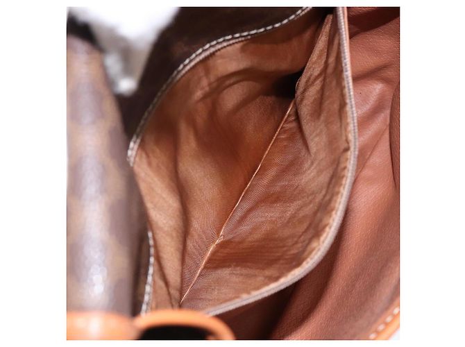 Céline Borsa a spalla circolare in tela Macadam CELINE in pelle PVC marrone oro Auth 141611 D'oro - vista 11