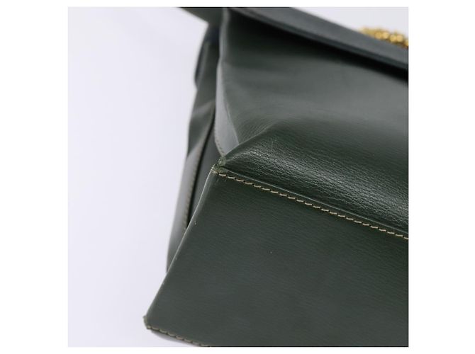 LOEWE Velazquez Borsa a Mano Pelle Suede 2in1 Verde Oro Auth BA6067 D'oro - vista 10