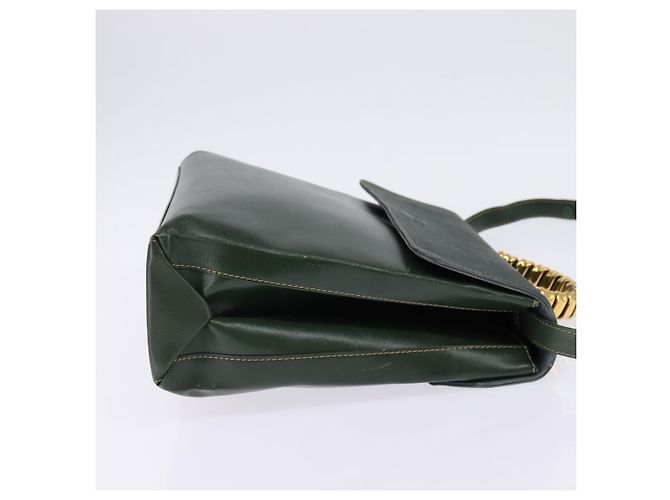 LOEWE Velazquez Borsa a Mano Pelle Suede 2in1 Verde Oro Auth BA6067 D'oro - vista 4