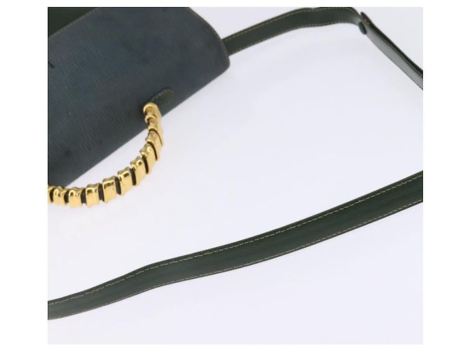 LOEWE Velazquez Borsa a Mano Pelle Suede 2in1 Verde Oro Auth BA6067 D'oro - vista 9
