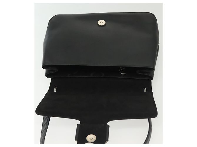 Borsa a Spalla Salvatore Ferragamo Vala in Pelle Nera Argento Autentica 141933 - vista 19