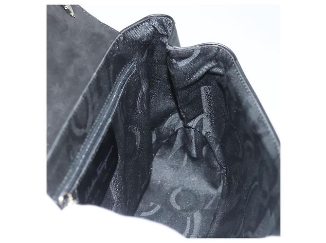 Borsa a Spalla Salvatore Ferragamo Vala in Pelle Nera Argento Autentica 141933 - vista 20