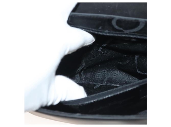 Borsa a Spalla Salvatore Ferragamo Vala in Pelle Nera Argento Autentica 141933 - vista 22
