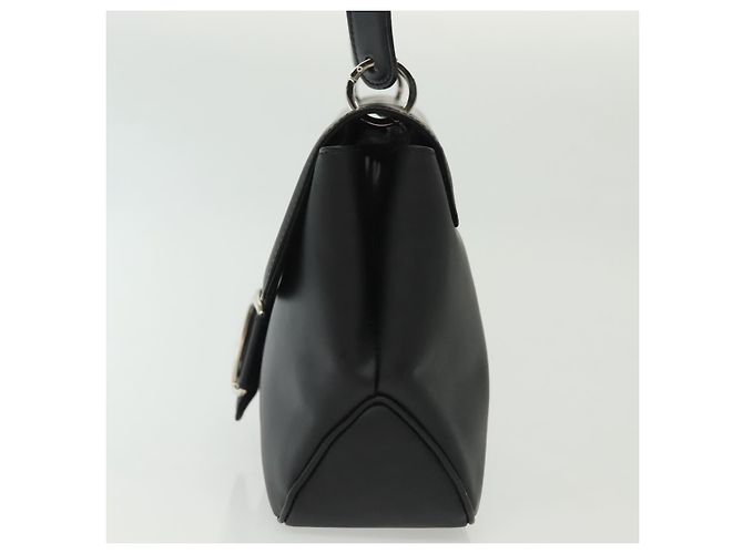 Borsa a Spalla Salvatore Ferragamo Vala in Pelle Nera Argento Autentica 141933 - vista 4