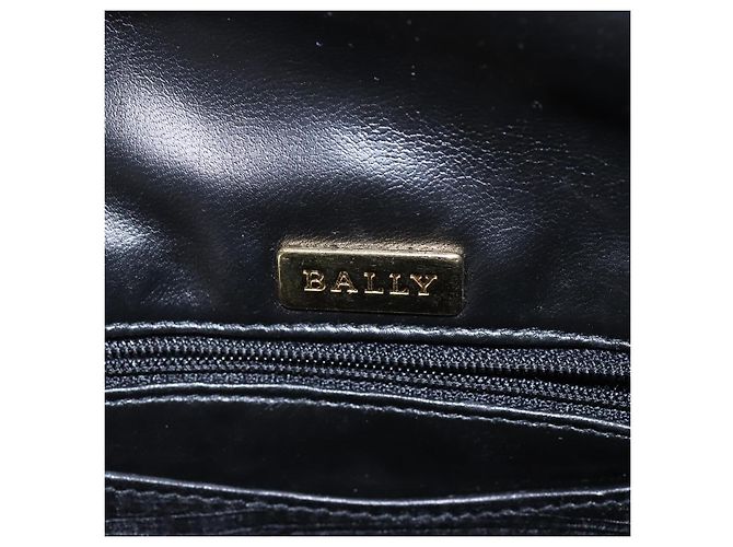 Zaino BALLY in pelle nera e oro Auth BA4807 Nero D'oro - vista 19