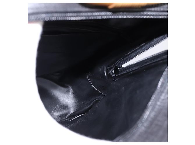 Zaino BALLY in pelle nera e oro Auth BA4807 Nero D'oro - vista 20