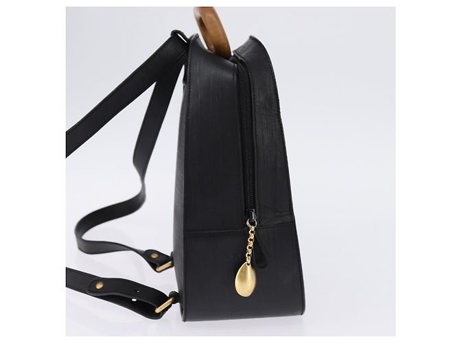 Zaino BALLY in pelle nera e oro Auth BA4807 Nero D'oro - vista 4