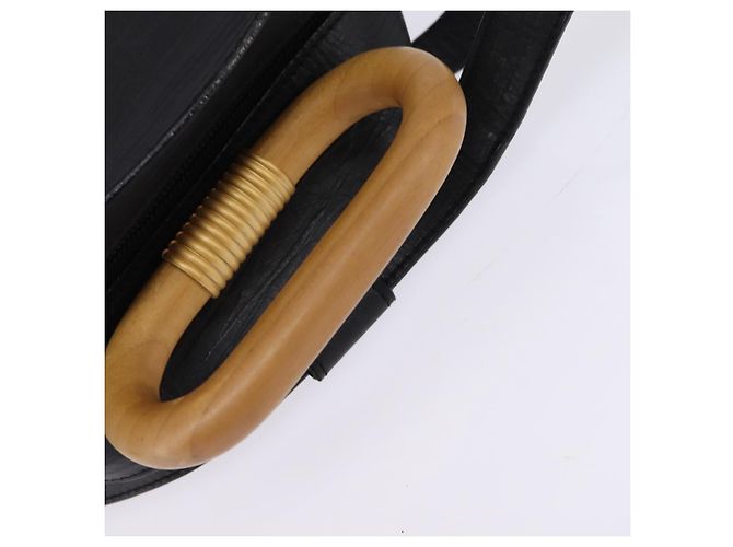 Zaino BALLY in pelle nera e oro Auth BA4807 Nero D'oro - vista 7