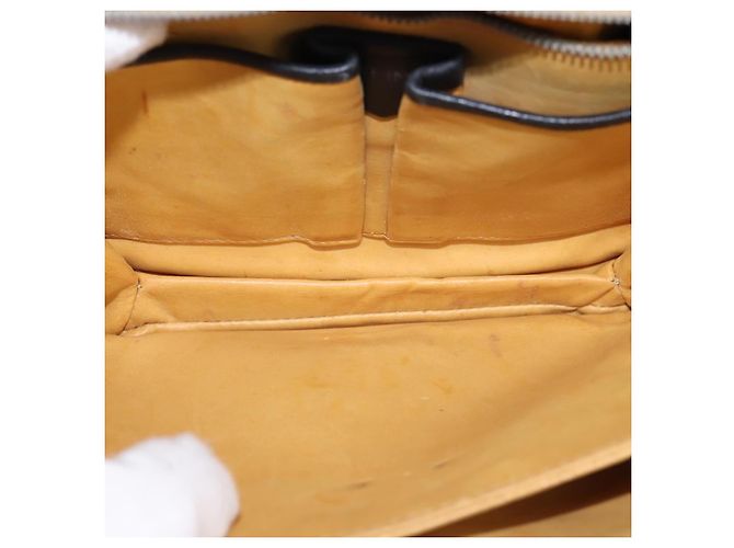 Céline Borsa a Spalla in Pelle Nera e Oro Auth BA5600 Nero D'oro - vista 11