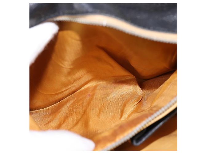 Céline Borsa a Spalla in Pelle Nera e Oro Auth BA5600 Nero D'oro - vista 22