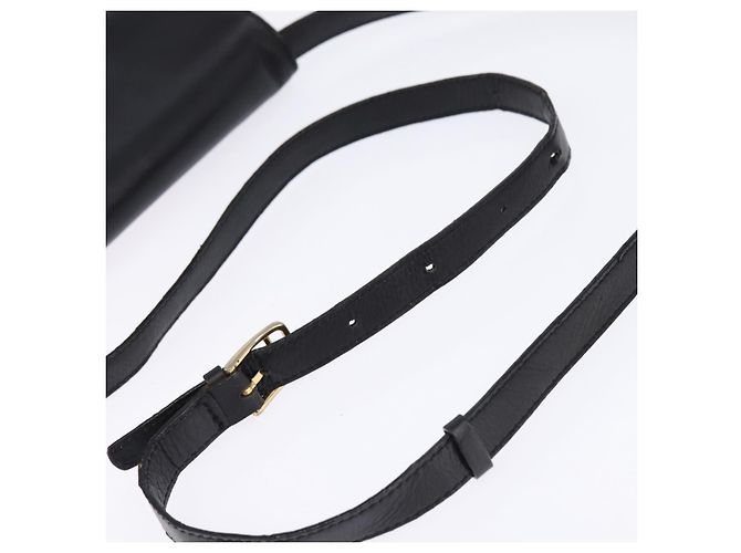 Céline Borsa a Spalla in Pelle Nera e Oro Auth BA5600 Nero D'oro - vista 7