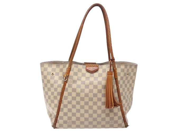 LOUIS VUITTON Borsa Tote Propriano Damier Azur N44027 Auth LV 141434 - vista 13