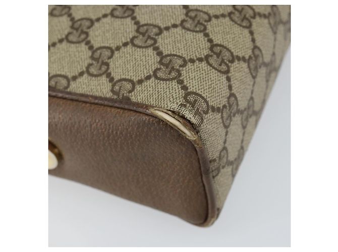 Borsa Gucci GG Supreme Web Sherry Line PVC Beige Oro 001 261 1086 Auth BA6005 D'oro - vista 14