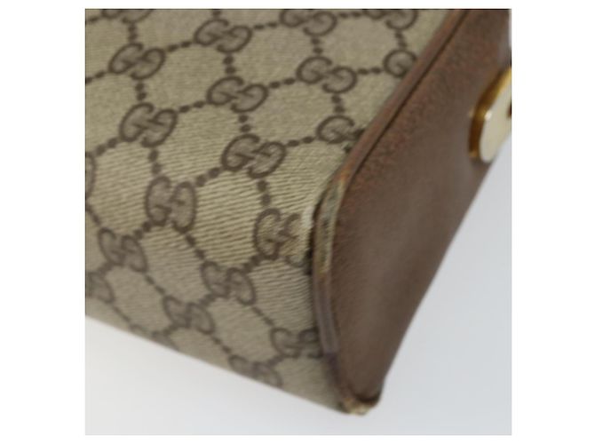 Borsa Gucci GG Supreme Web Sherry Line PVC Beige Oro 001 261 1086 Auth BA6005 D'oro - vista 15