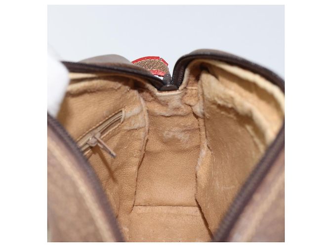 Borsa Gucci GG Supreme Web Sherry Line PVC Beige Oro 001 261 1086 Auth BA6005 D'oro - vista 19