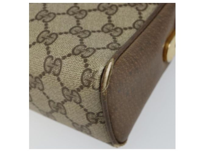 Borsa Gucci GG Supreme Web Sherry Line PVC Beige Oro 001 261 1086 Auth BA6005 D'oro - vista 9