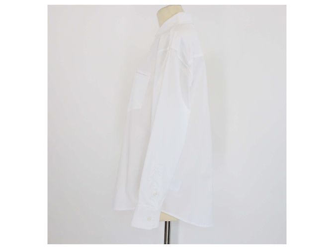 Camicia bianca in cotone a maniche lunghe Bottega Veneta Bianco - vista 2