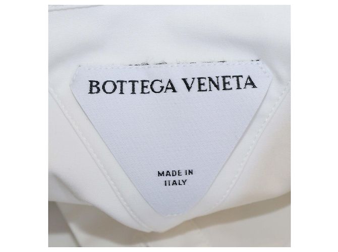 Camicia bianca in cotone a maniche lunghe Bottega Veneta Bianco - vista 4