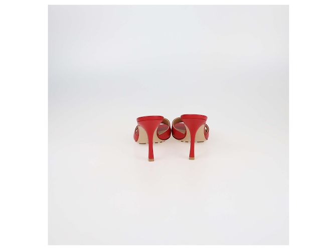 Rote Leder-Mules von Bottega Veneta - Ansicht 5