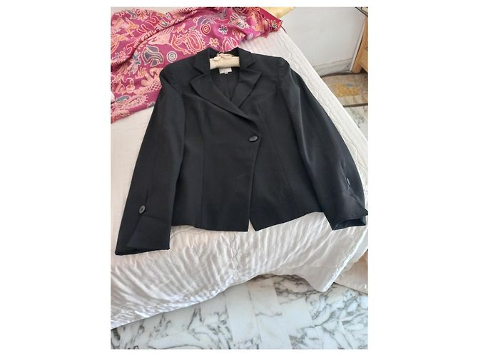 Armani Navy Blue Wool Jacket - view 6