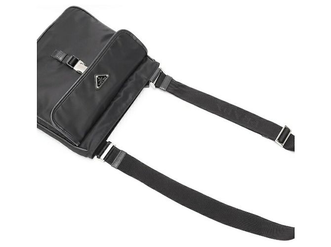 Borsa a Spalla in Pelle Saffiano Prada Nero - view 2