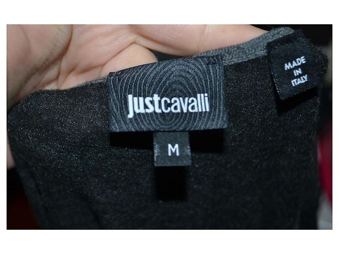 Just Cavalli Kleid Grau Viskose Baumwolle M - Ansicht 5