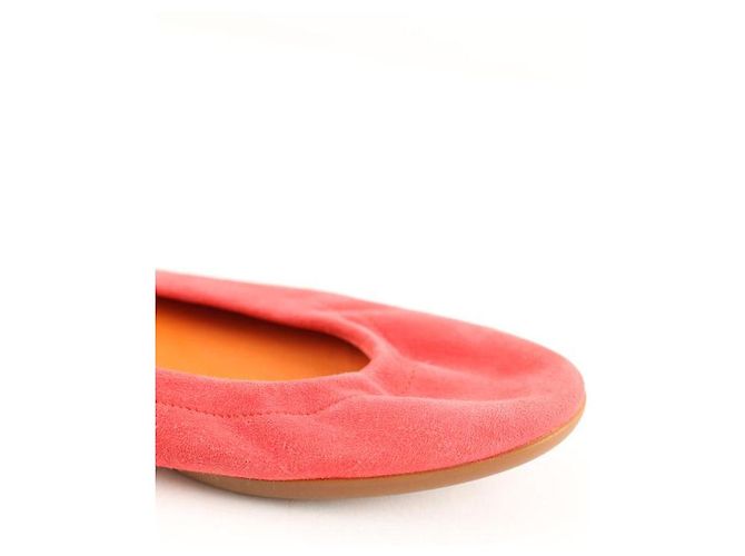 Hermès Bailarinas de ante rojo Roja - vista 4