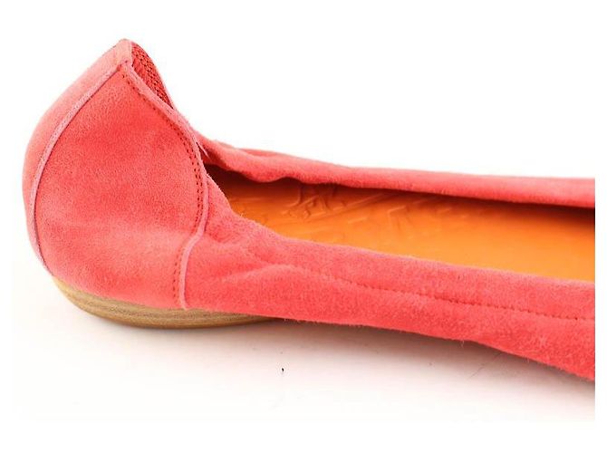 Hermès Bailarinas de ante rojo Roja - vista 5