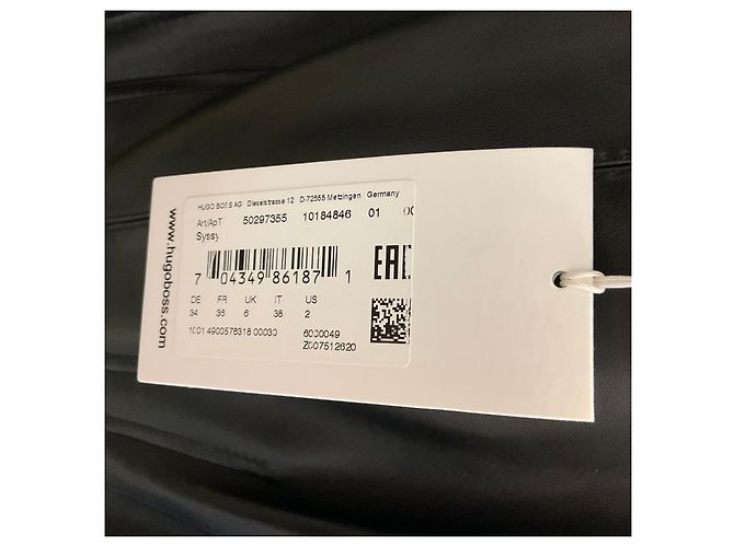 Vestido sin mangas de cuero de cordero Hugo Boss Black Syssy Negro - vista 7