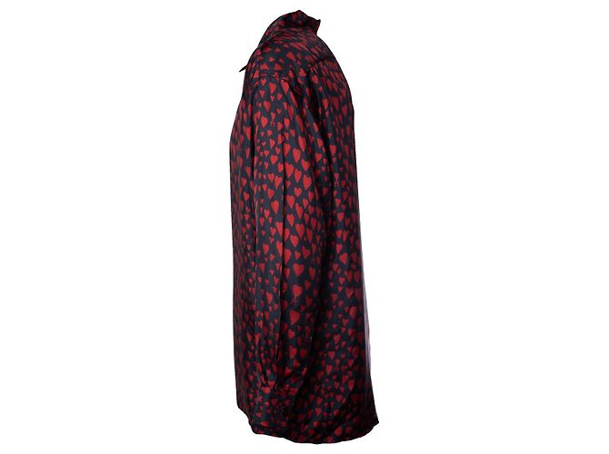 Ami, Camisa con estampado de corazón rojo Negro Roja - vista 2