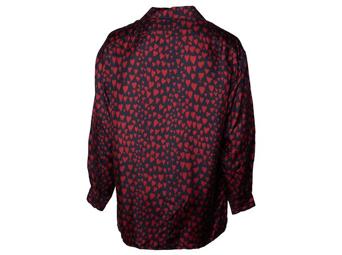 Ami, Camisa con estampado de corazón rojo Negro Roja - vista 3