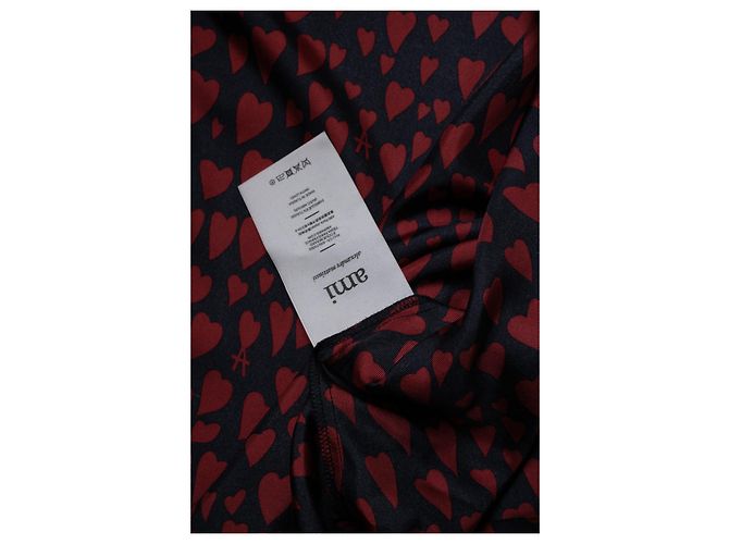 Ami, Camisa con estampado de corazón rojo Negro Roja - vista 5