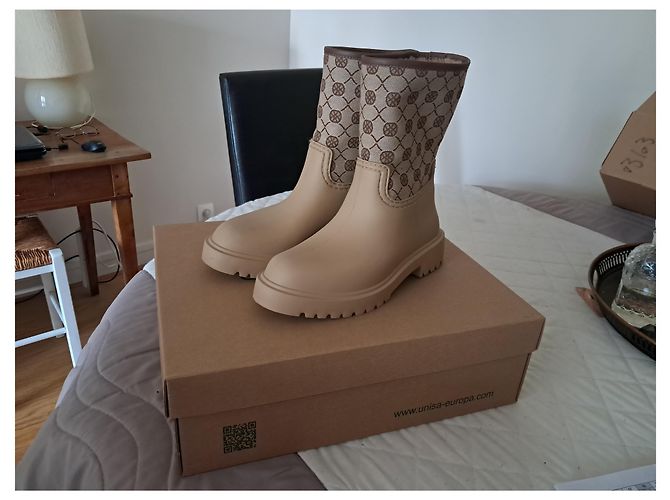 Autre Marque Botines Unisa Genio Jac Beige de Goma - vista 8
