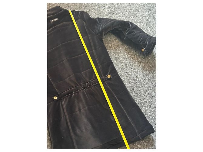 Abrigo de invierno de terciopelo negro Sonia Rykiel - vista 15