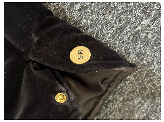 Abrigo de invierno de terciopelo negro Sonia Rykiel - vista 17