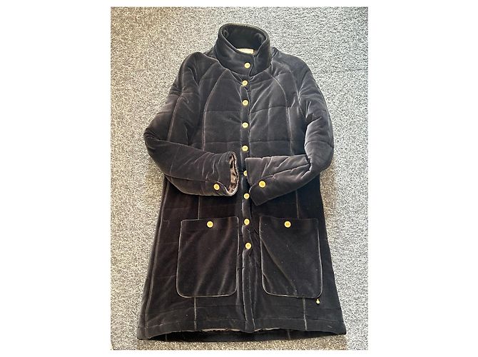 Abrigo de invierno de terciopelo negro Sonia Rykiel - vista 19