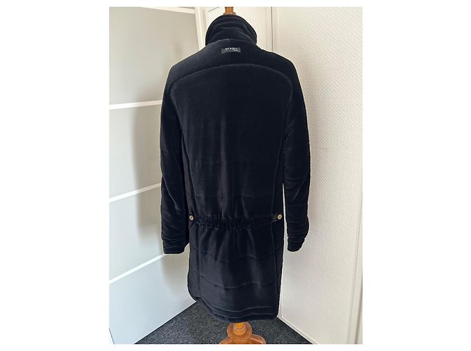 Abrigo de invierno de terciopelo negro Sonia Rykiel - vista 3