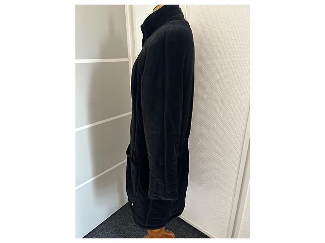 Abrigo de invierno de terciopelo negro Sonia Rykiel - vista 4
