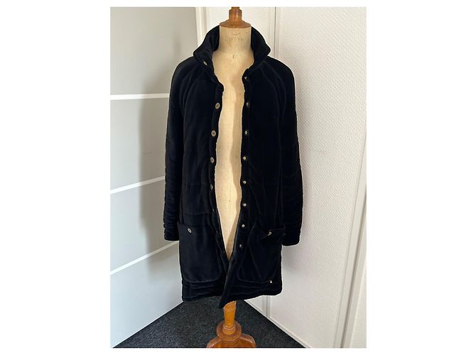Abrigo de invierno de terciopelo negro Sonia Rykiel - vista 5