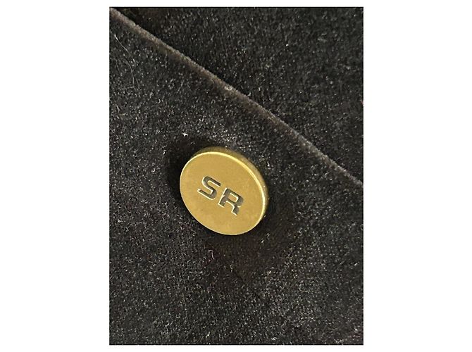 Abrigo de invierno de terciopelo negro Sonia Rykiel - vista 6
