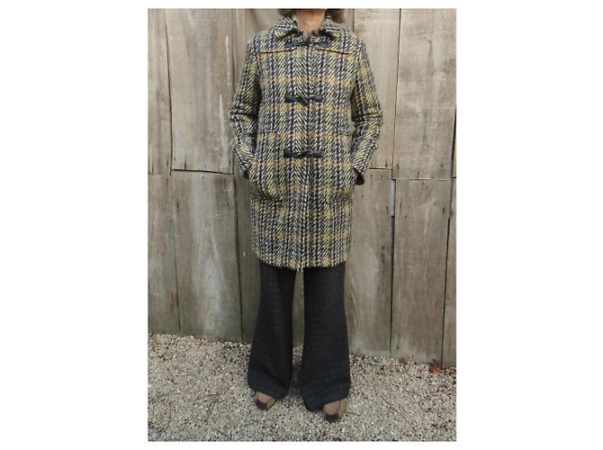 Abrigo Duffle Coat Aquascutum de tweed gris - vista 3