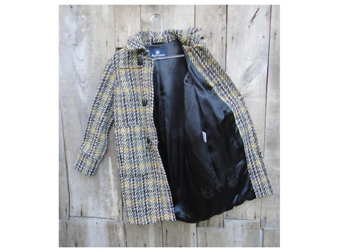 Abrigo Duffle Coat Aquascutum de tweed gris - vista 6