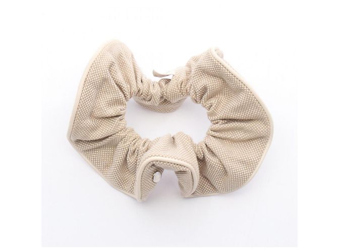 Hermès Claudia Plan Air Scrunchie Weiß Beige - Ansicht 2