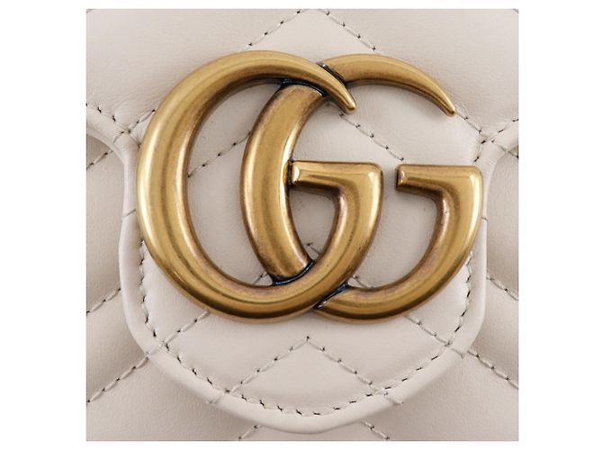 Cartera/Clutch Gucci GG Marmont con cadena Blanco - vista 14