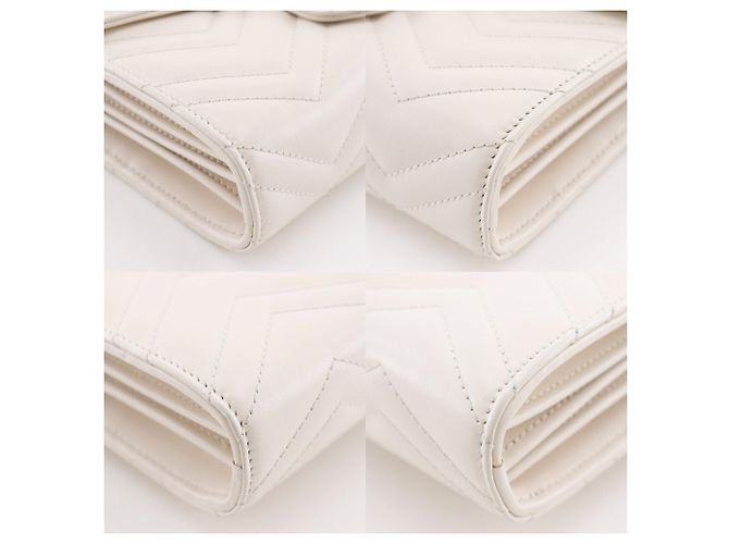 Cartera/Clutch Gucci GG Marmont con cadena Blanco - vista 4